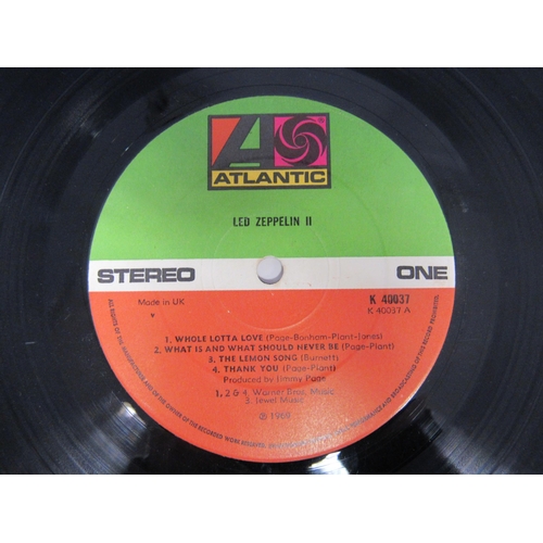 8055 - LED ZEPPELIN: Three LP's to include 'Led Zeppelin II' K40037, repress (vinyl and sleeve VG), 'Physic... 