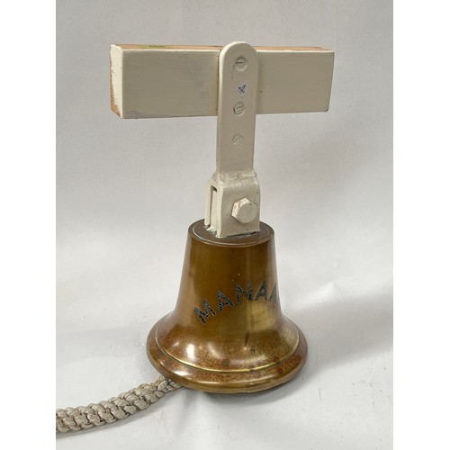 9061 - A ship's bell from SS Manaar, T&J Brocklebank Ltd., built in Glasgow (Hamilton & Co.) in 1949, 8'' d... 