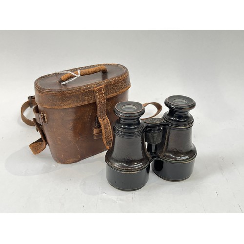 9064 - A pair of early 20th Century J.H. Steward of Strand, London binoculars, marked US with anchor and sw... 