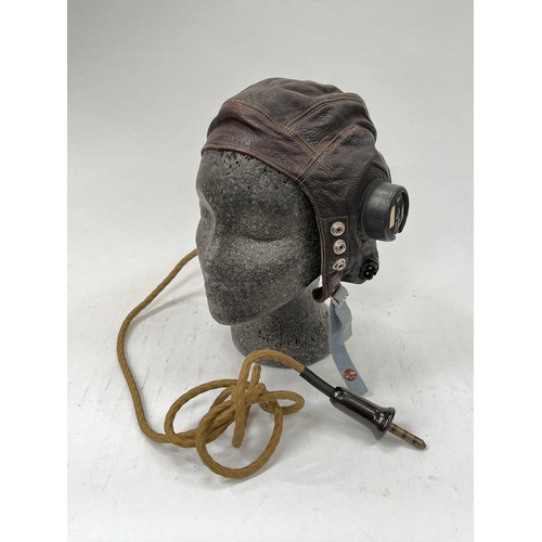 9112 - A WWII British RAF C Type flying helmet