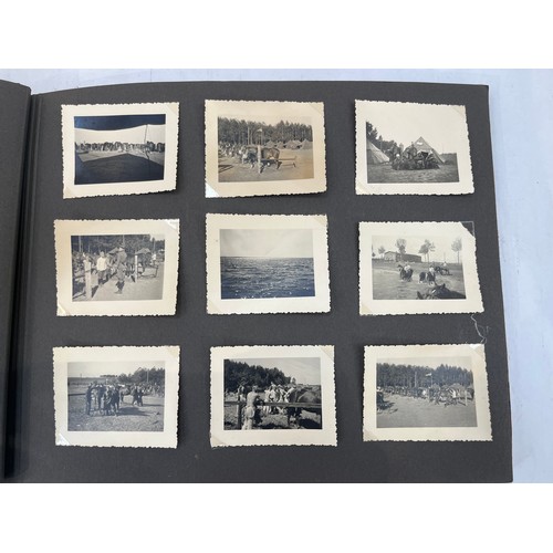 9149 - A WWII German army cavalry photo album, Angerburg, East Prussia, approximately 153 photographs    (R... 