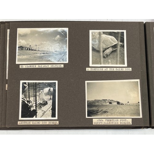 9151 - A WWII British Army North Africa / Middle East related photo album featuring same soldier throughout... 