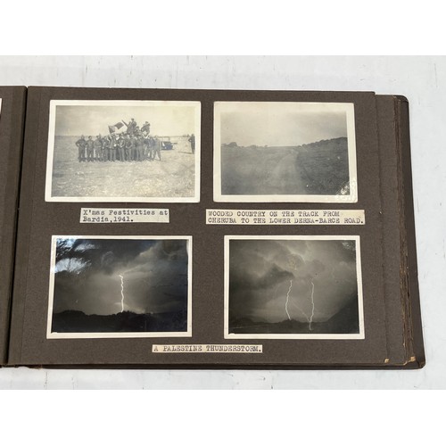 9151 - A WWII British Army North Africa / Middle East related photo album featuring same soldier throughout... 