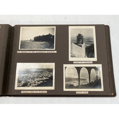 9151 - A WWII British Army North Africa / Middle East related photo album featuring same soldier throughout... 