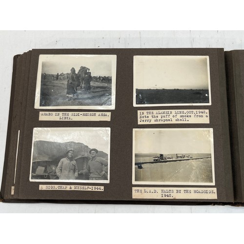 9151 - A WWII British Army North Africa / Middle East related photo album featuring same soldier throughout... 