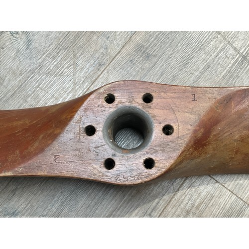 9167 - An early 20th Century 'Flying Flea' aircraft propeller relic a/f, 120cm length