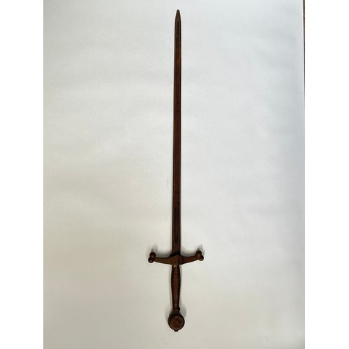 9198 - An 1897 pattern british officer's sword converted into a medieval knight's style sword, thought to b... 