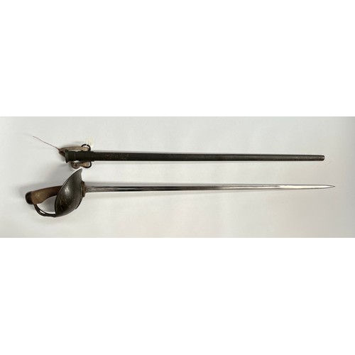 9202 - A British 1908 Pattern Cavalry Trooper's Sword, the 89cm long single edged fullered blade marked Wil... 