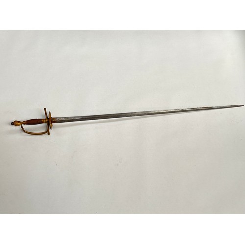 9206 - A late 18th Century and later officer's sword in the 1796 pattern style, the double-edged tapering b... 