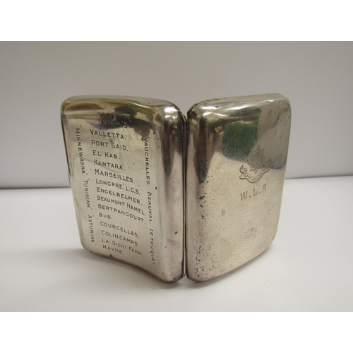 9469 - An A & J Zimmerman Ltd (Arthur & John Zimmerman) silver cigarette case of curved ergonomic form, the... 