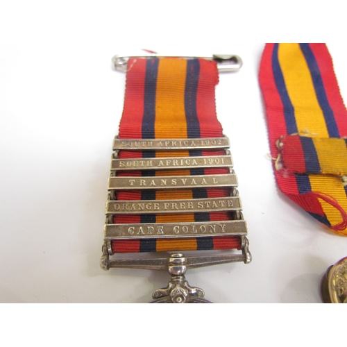 9483 - A Queen's South Africa (QSA) medal with five bars consisting of South Africa 1901 & 1902, Transvaal,... 