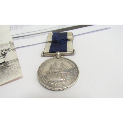 9491 - An Edward VII Royal Naval Long Service Medal to 161449 J.T.H. LAMBLE AB. HMS EGMONT, together with c... 