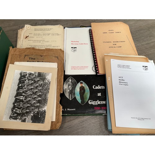 9298 - A quantity of Essex Cadet Force ephemera dating from 1944 to the late 1970s       (C)