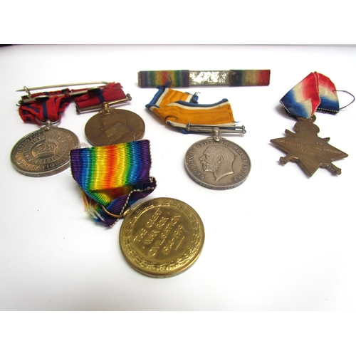 9478 - A WWI and later medal group of six consisting of WWI 1915 trio (the star named to RTS-5418 DVR-A.SD.... 