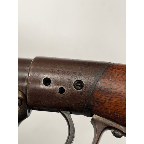 9218 - A vintage BSA style .177 air rifle with walnut stock, replaced trigger guard. AIR WEAPON: BUYER MUST... 