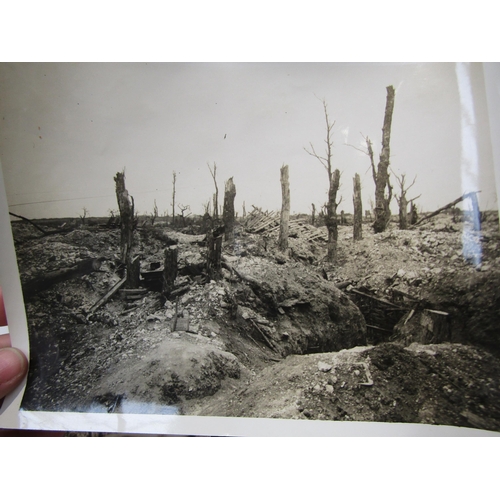 9440 - Eight original WWI 'The Bluff' 1916 official photographs depicting damage to German trenches by Arti... 