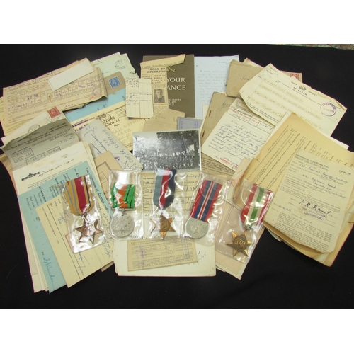 9448 - A quantity of WWII medals, documents, letters, and photographs relating to S/5831216 S/SGT. G.G. KIR... 