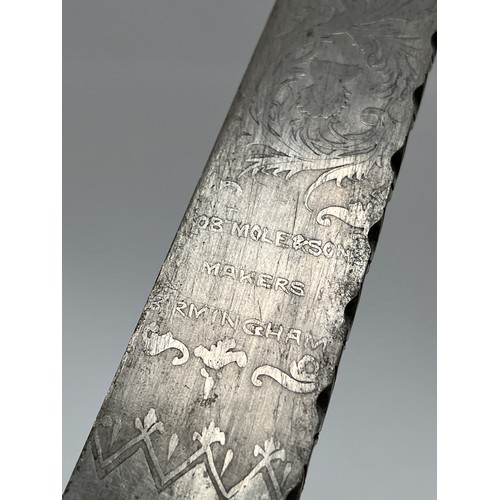 9224 - A Victorian British military issue Highland regimental pipers' dirk, the blade bearing the maker's d... 