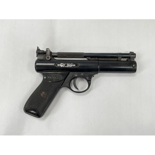 9241 - A Webley Premier .22 air pistol. AIR WEAPON: BUYER MUST BE 18+ YEARS OLD