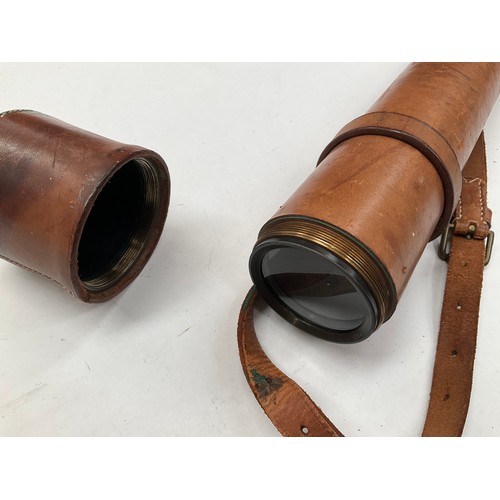 9314 - A WWII British 1944 dated telescope type No. 1264 dated 1945 manufactured by W. Ottway & Co Ltd. Eal... 