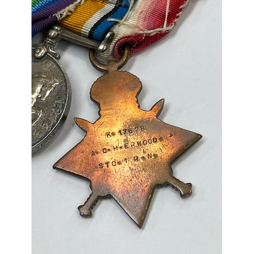 9511 - A WWI and WWII medal group of seven consisting of WWI 1915 star trio, WWII 1939-45 star, War Medal a... 