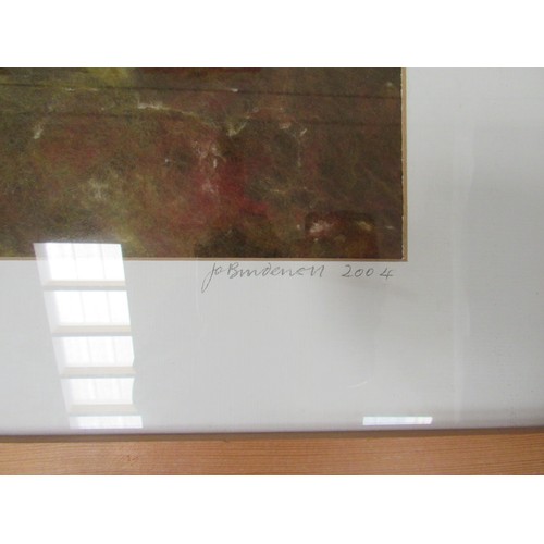 1121 - JO BRUNDENELL (XX/XXI) A framed and glazed original picture in felt/ mixed, titled 'Leaf' and signed... 