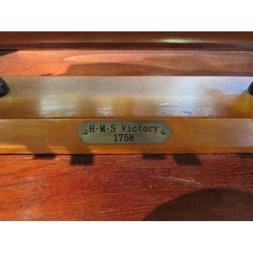 1026 - A scale model of HMS Victory 1758, 51cm x 57cm