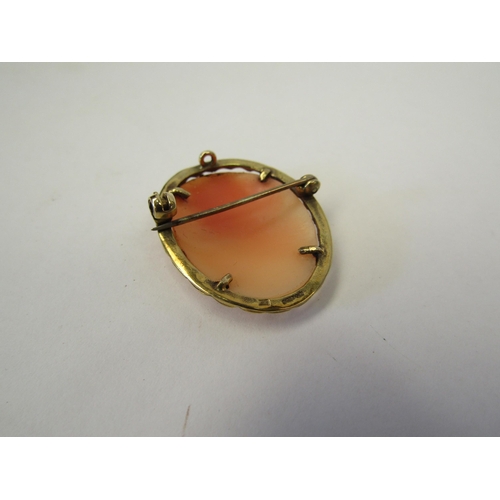 1349 - A 9ct gold cameo brooch