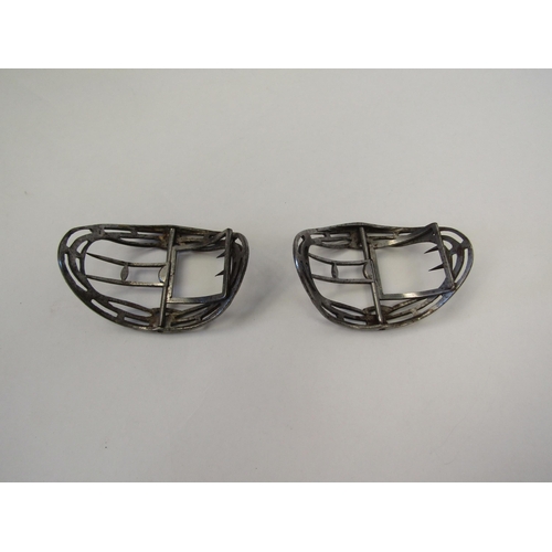 1351 - A pair of Georgian cut steel shoe buckles