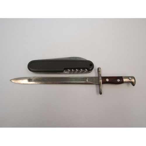 1365 - A penknife together with a letter opener marked 'Luzern Paroux Chexbres' in the form of a knife