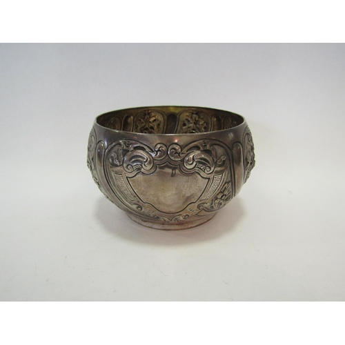 1405 - A silver repousse bowl, 7cm high