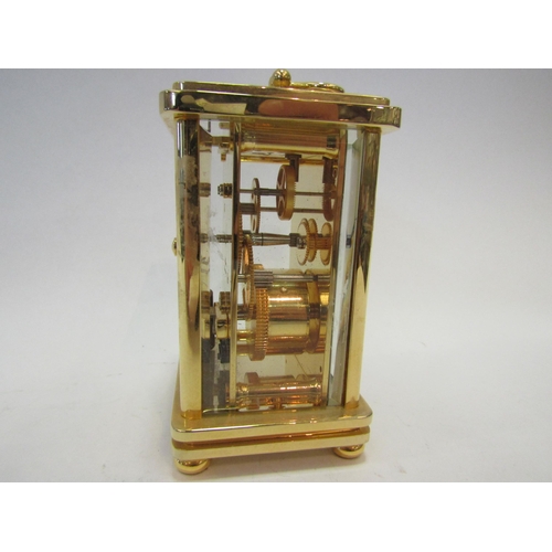 1413 - A modern Fox & Simpson brass carraige clock