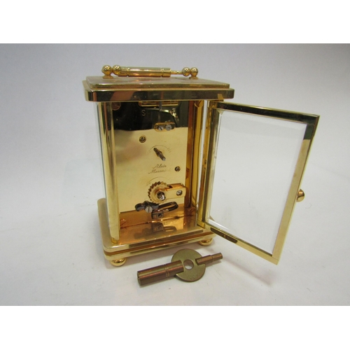 1413 - A modern Fox & Simpson brass carraige clock