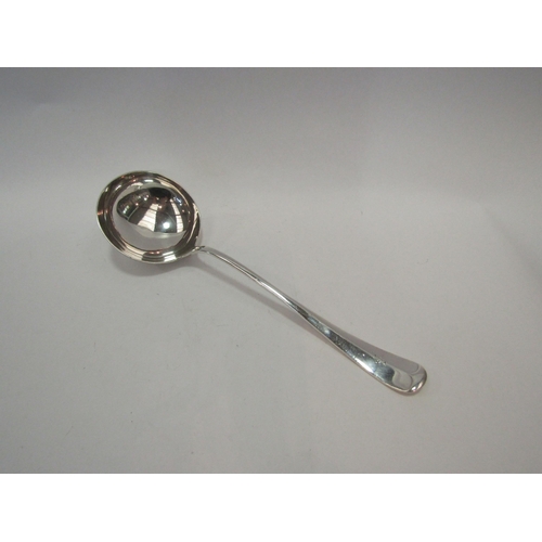 1417 - A silver ladle, John Round & Sons Ltd, Sheffield 1899, 269g, 31cm long