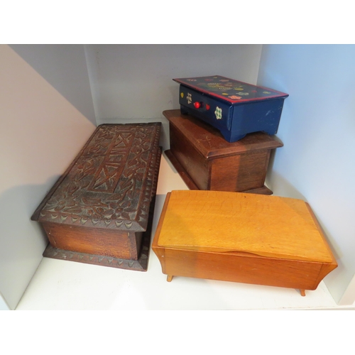 1432 - Various boxes including oak, walnut painted, musical etc