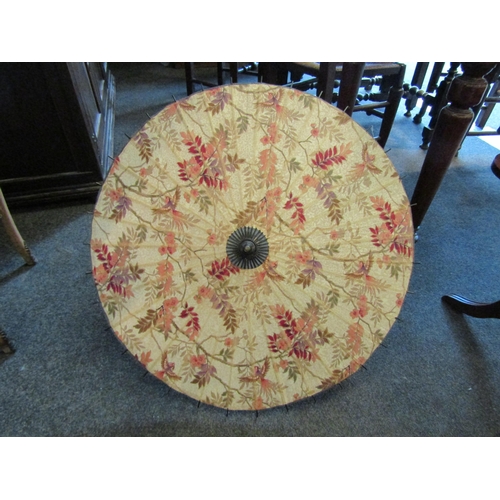 1015 - An Oriental umbrella stand with parasol contents and an Oriental vase stand