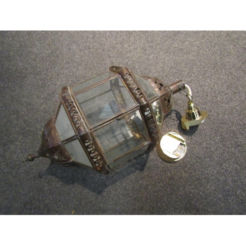 1607 - An Eastern metal faceted ceiling lantern