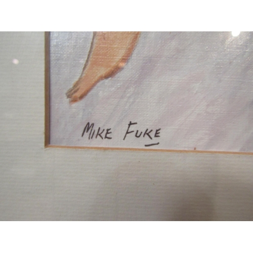 4081 - MIKE FUKE: A watercolour entitled 