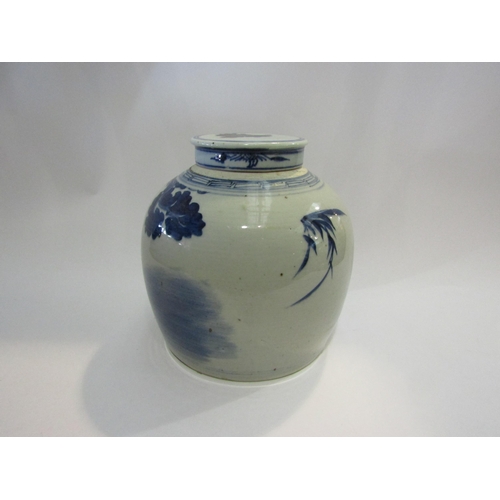 4096 - A Chinese blue and white ginger jar decorated in 