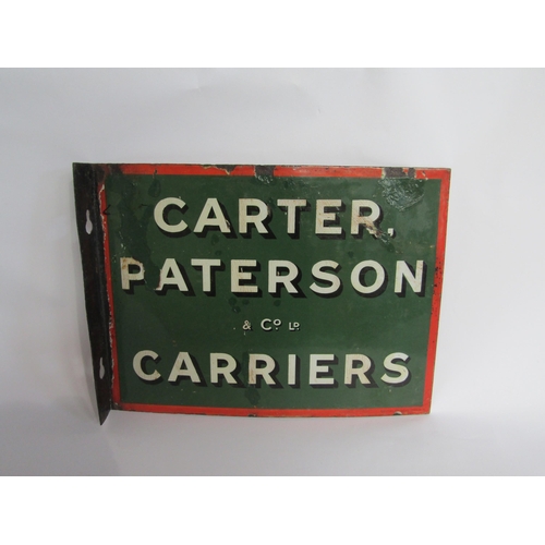 5044 - A double sided enamel sign Carter Patersons carriers, 16