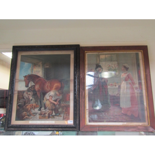 5060 - Two framed prints, Shoeing the Bay Mare and Covering The Retreat   (E) £10-15