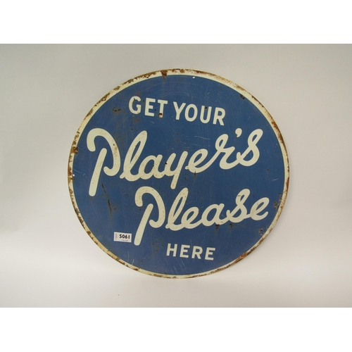 5061 - An enamel printed sign; Players Please, 18