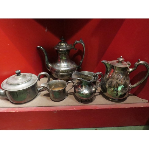 4063 - A selection of silver plated tea wares