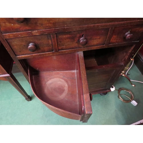 4143 - A 19th Century mahogany gentleman's wash stand converted into a chest with two pull out revolving dr... 