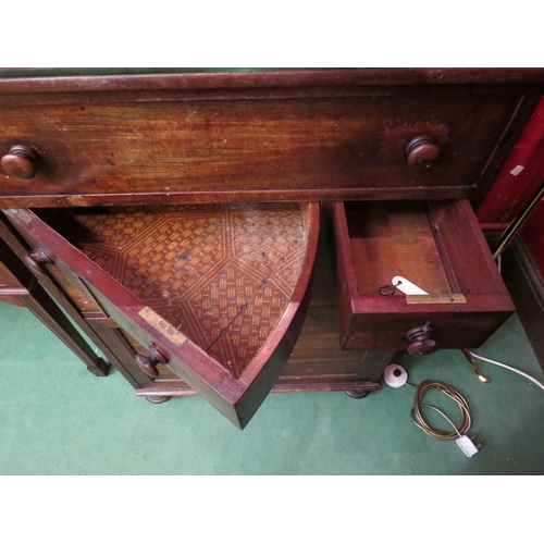 4143 - A 19th Century mahogany gentleman's wash stand converted into a chest with two pull out revolving dr... 