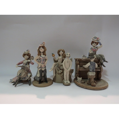 4264 - Hillary Brock ceramic figures (19) with some associated paperwork