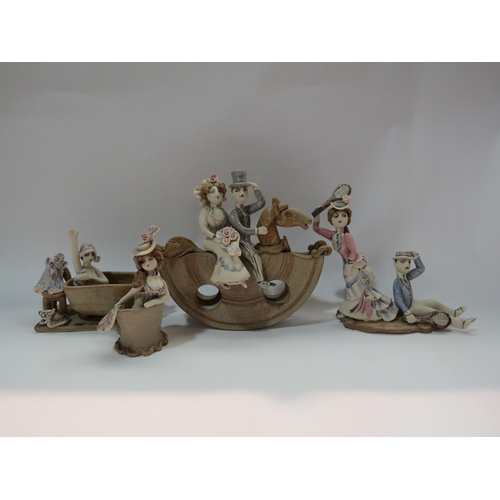 4264 - Hillary Brock ceramic figures (19) with some associated paperwork