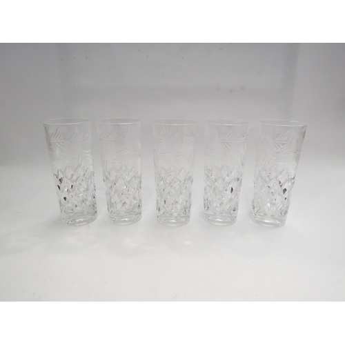 4413 - Six grape and vine wine glasses and five tumblers (11)