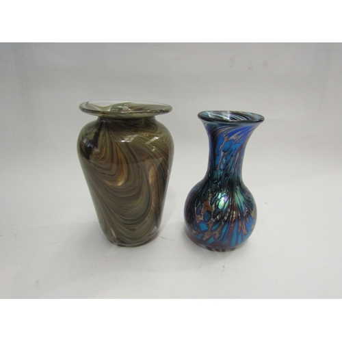 4437 - Two Adrian Sankey Art glass vasses