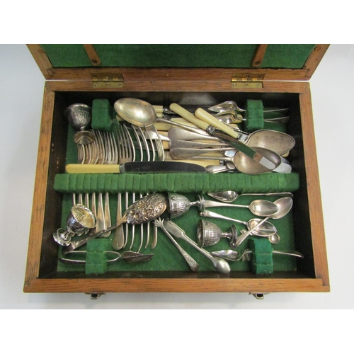 4444 - A canteen of cutlery together with a box of cutlery